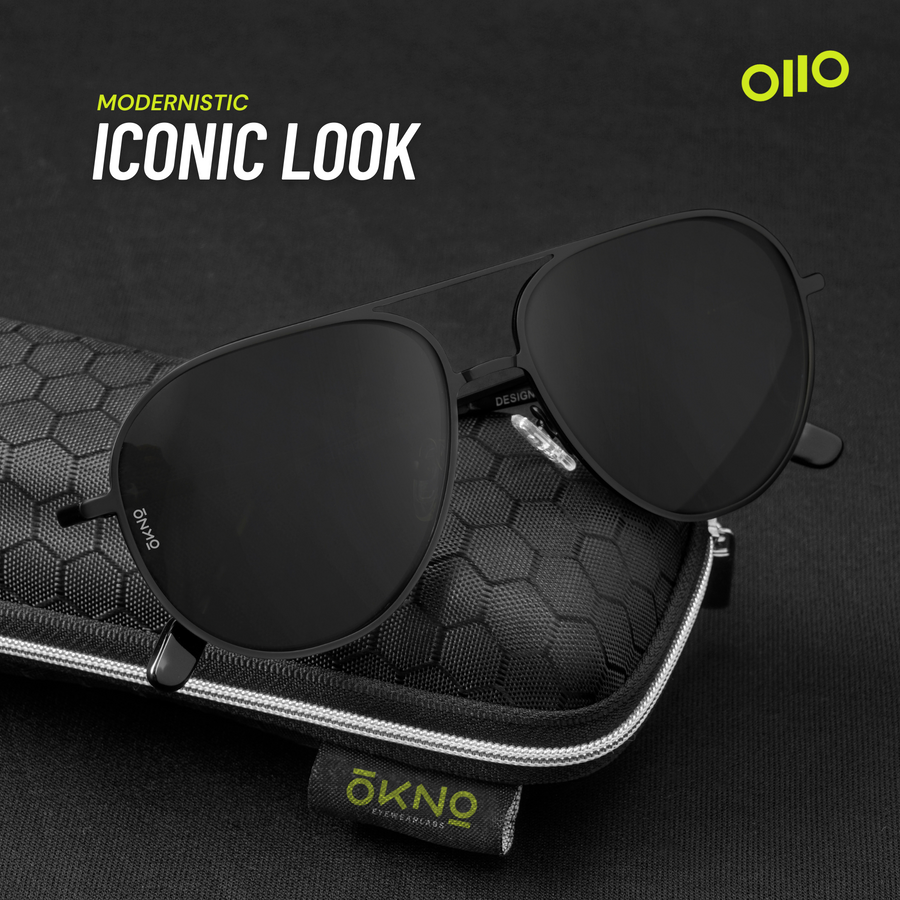 Get Nico Noir Metallic Sunglasses Online Okno By Eyewearlabs India