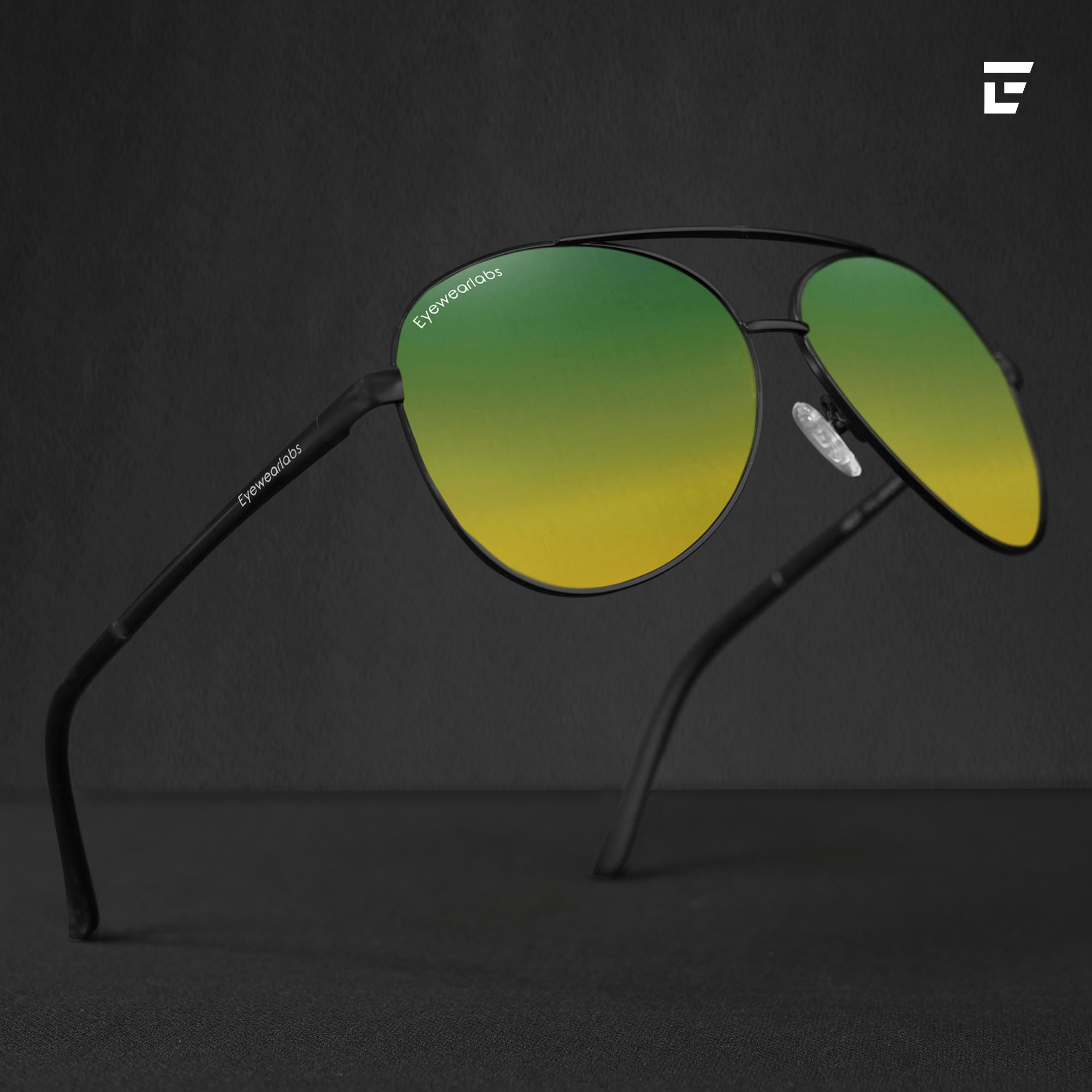 Stylish Men Premium Quality Wayfarer Sunglasses With G-15 Polarized Dark Green  Lens And Black &