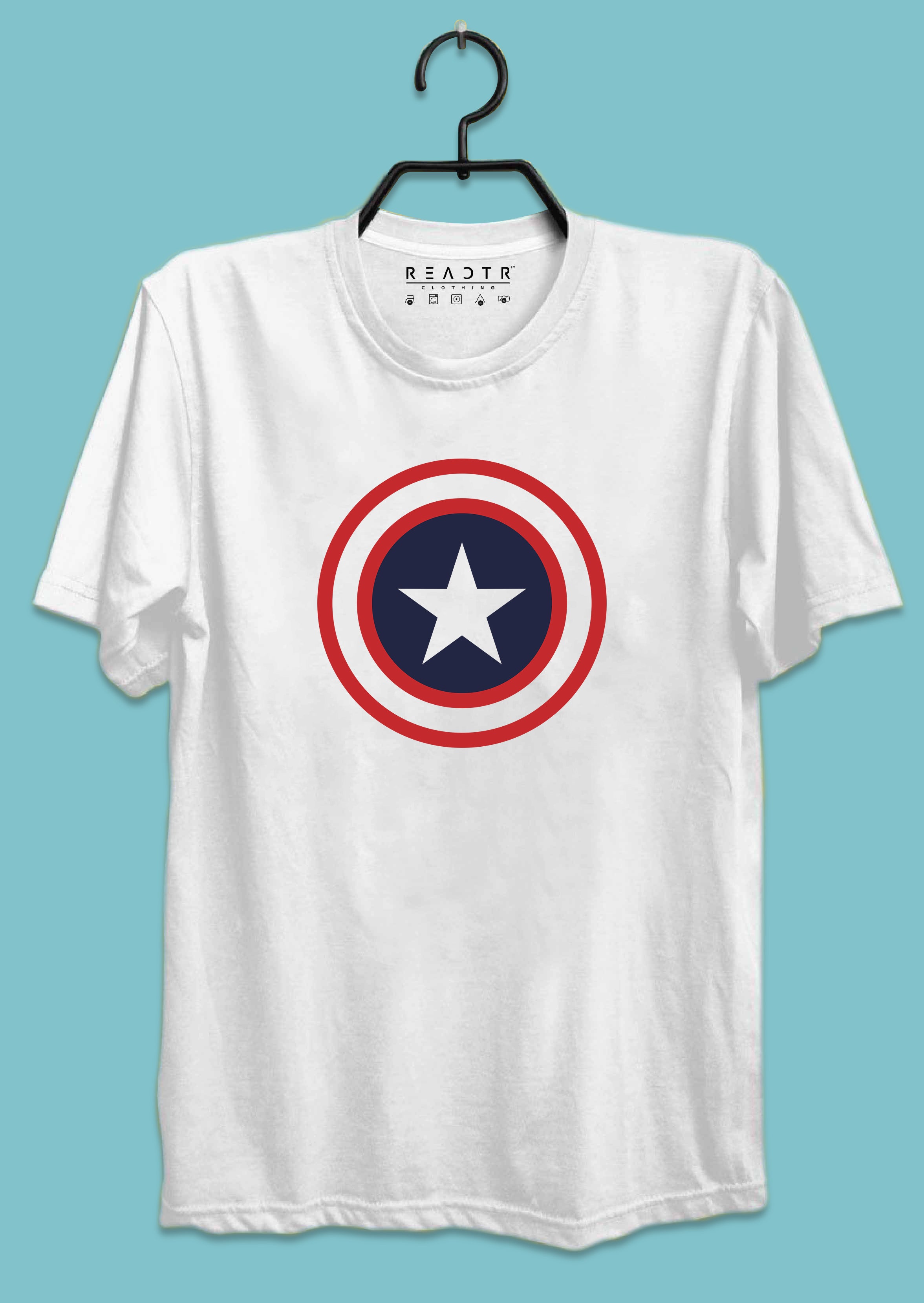 Captain America Shield Reactr Tshirts For Men